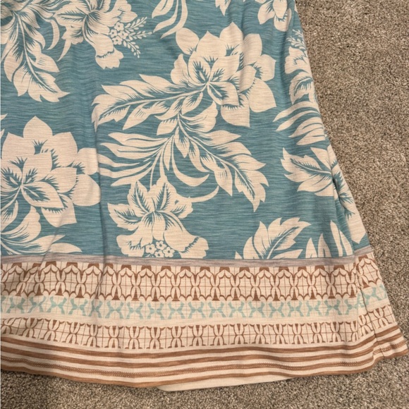 Tommy Bahama Blue and Cream Floral Midi Dress - Picture 3 of 6